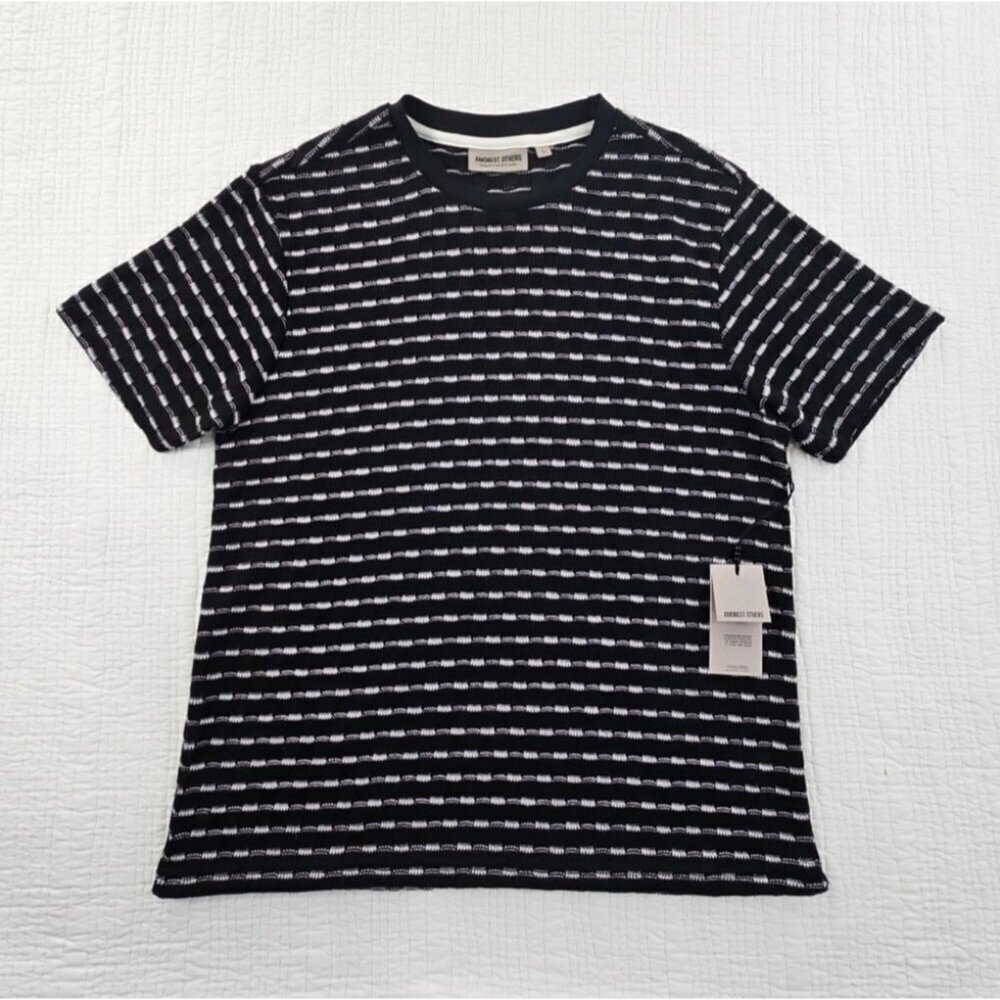 Amongst‎ Others Men's Drop Shoulder Boxy Fit T-Shirt Heavyweight Black Knit NWT